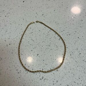 Madewell gold stainless steel twist rope chain necklace